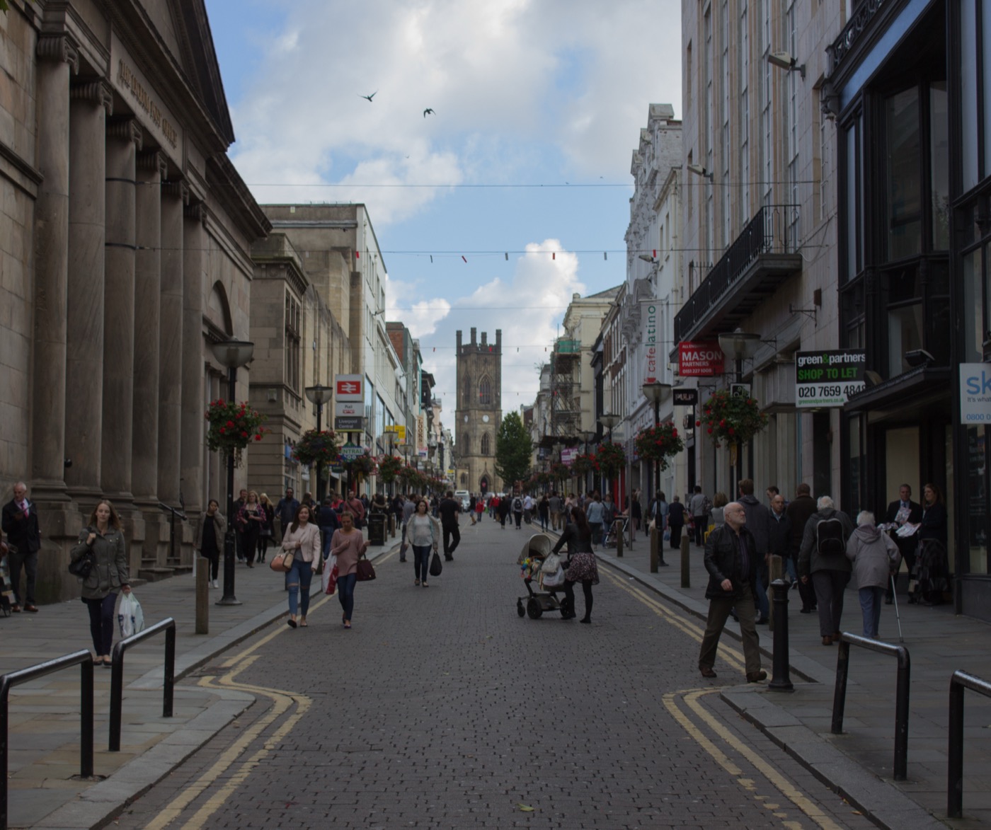 Bold Street, Liverpool, lined with independent shops and cafes