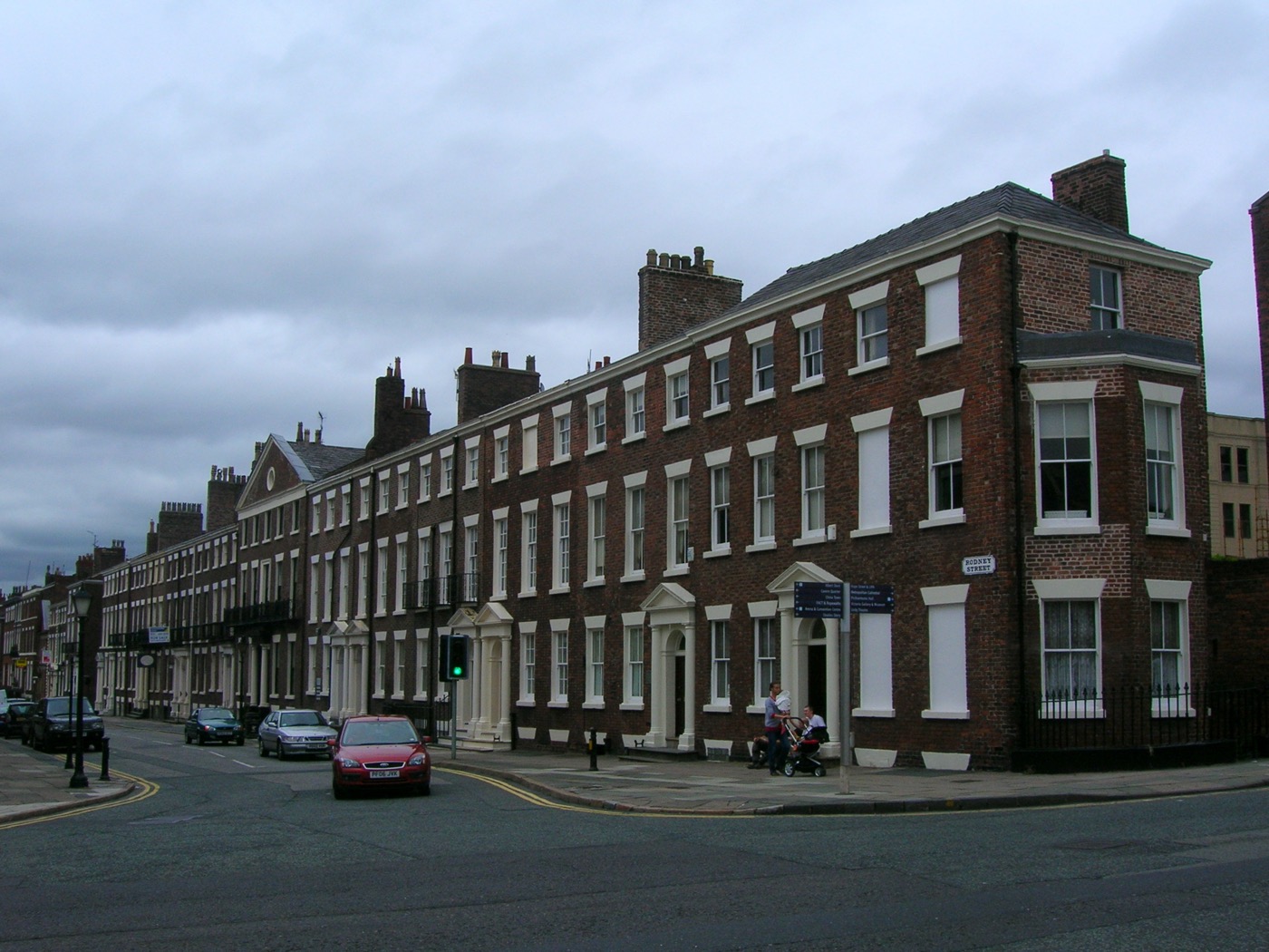 Georgian terraced townhouses on Rodney Street, Liverpool